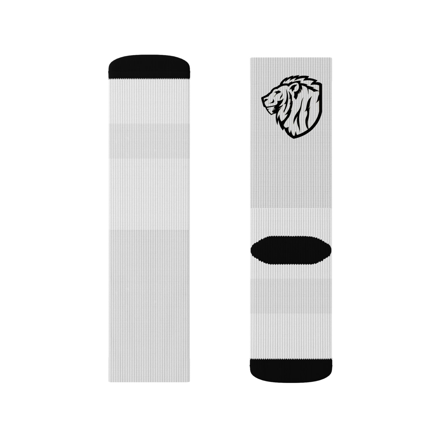 Personalized Sublimation Socks - Custom Design with Lions & Text