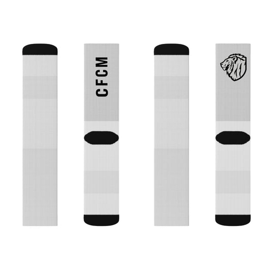 Personalized Sublimation Socks - Custom Design with Lions & Text