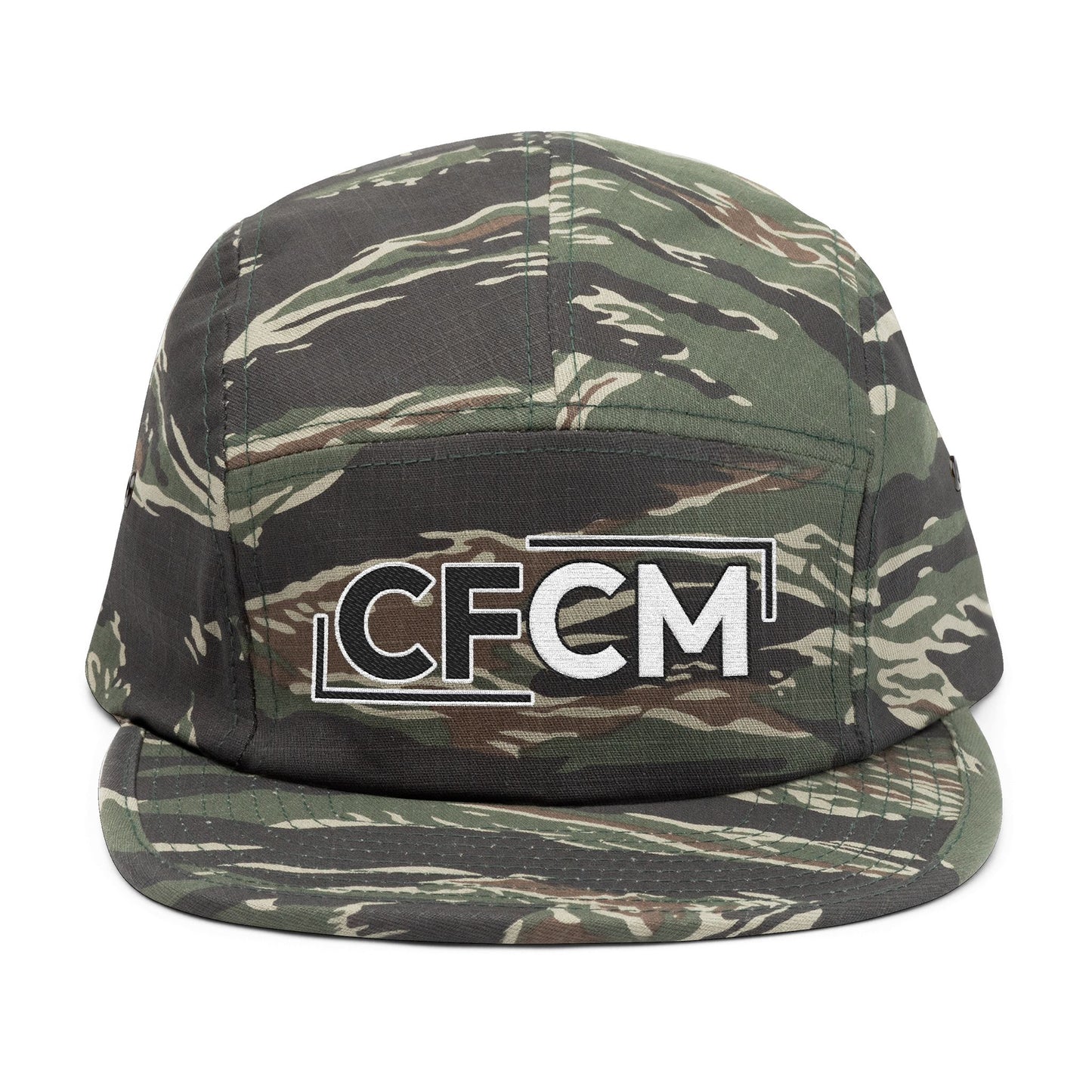 Embroidered 5 Panel Cap with CFCM Design - Trendy Casual Headwear