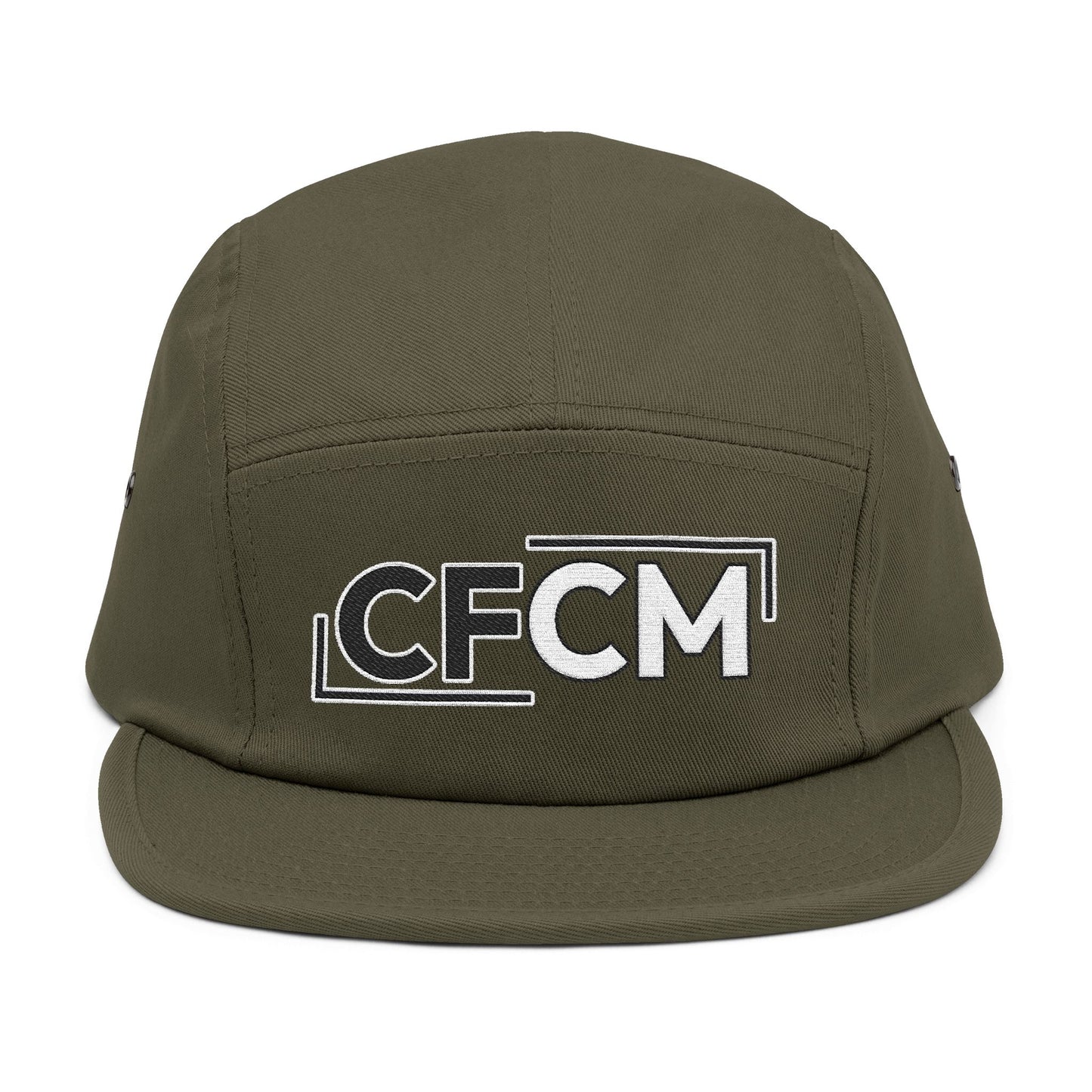 Embroidered 5 Panel Cap with CFCM Design - Trendy Casual Headwear