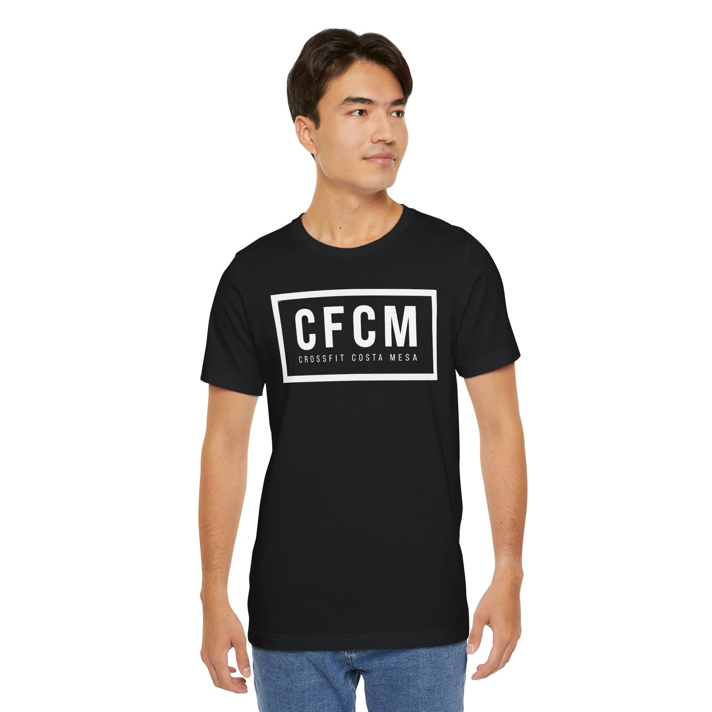 CFCM Block Unisex Short Sleeve Tee - White Print