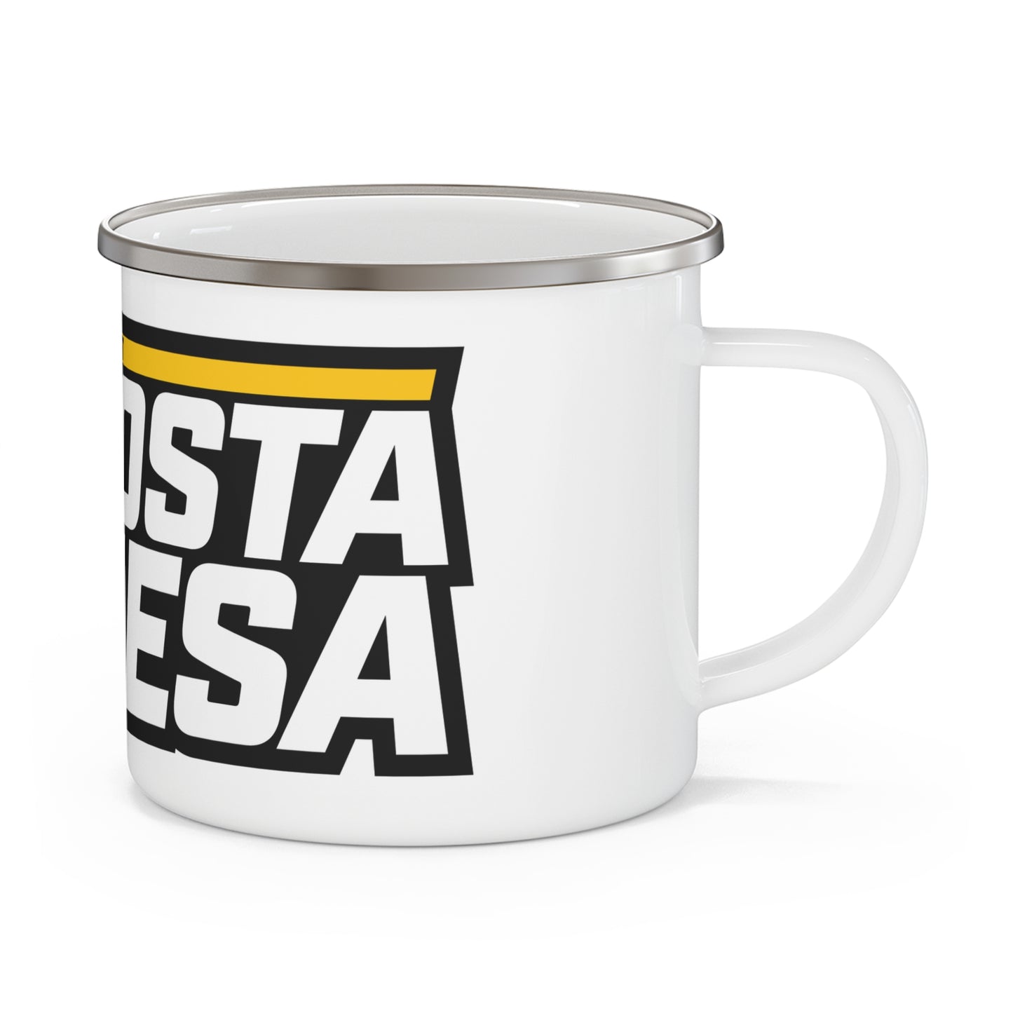 CrossFit Costa Mesa Enamel Camping Mug - Durable & Stylish Outdoor Drinkware
