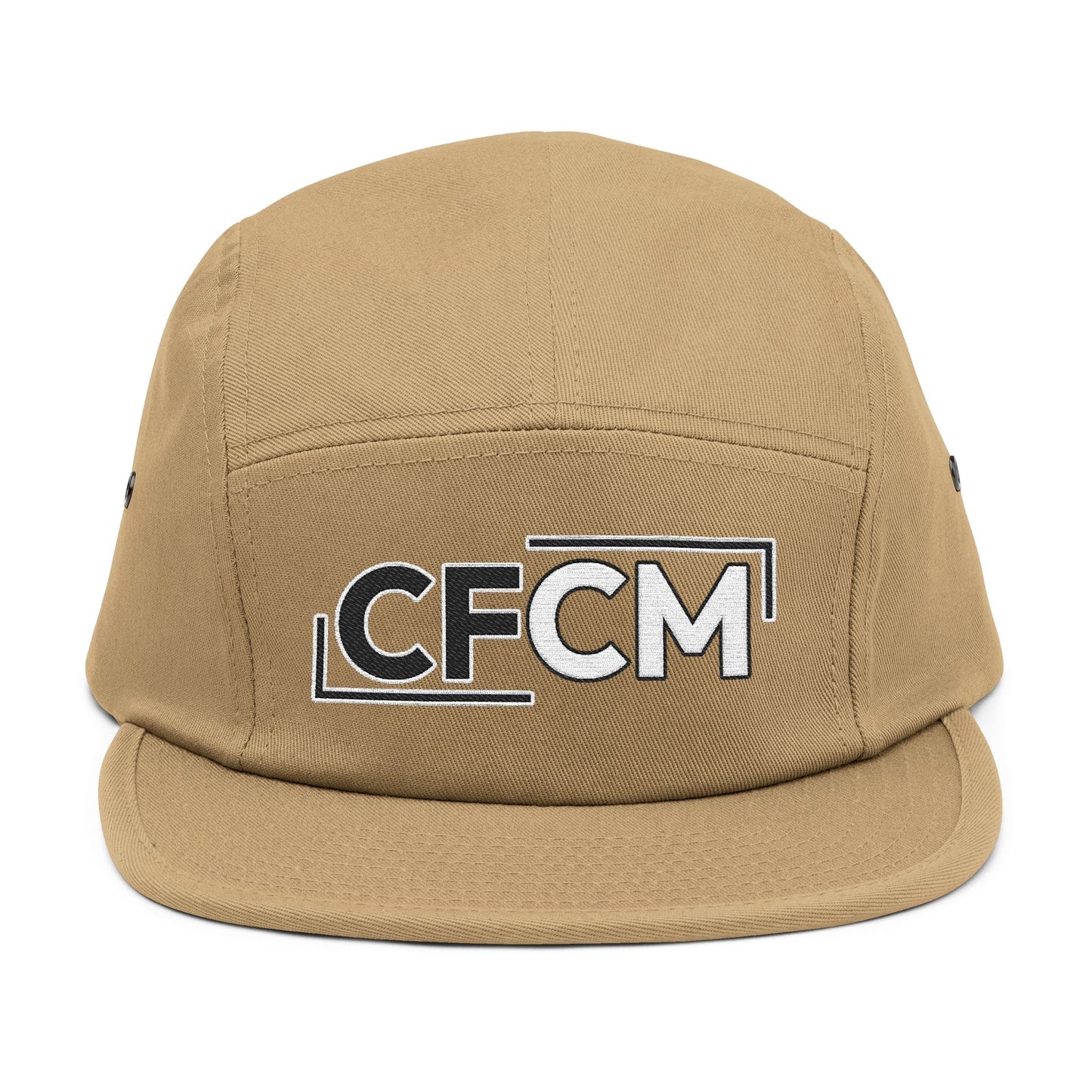 Embroidered 5 Panel Cap with CFCM Design - Trendy Casual Headwear