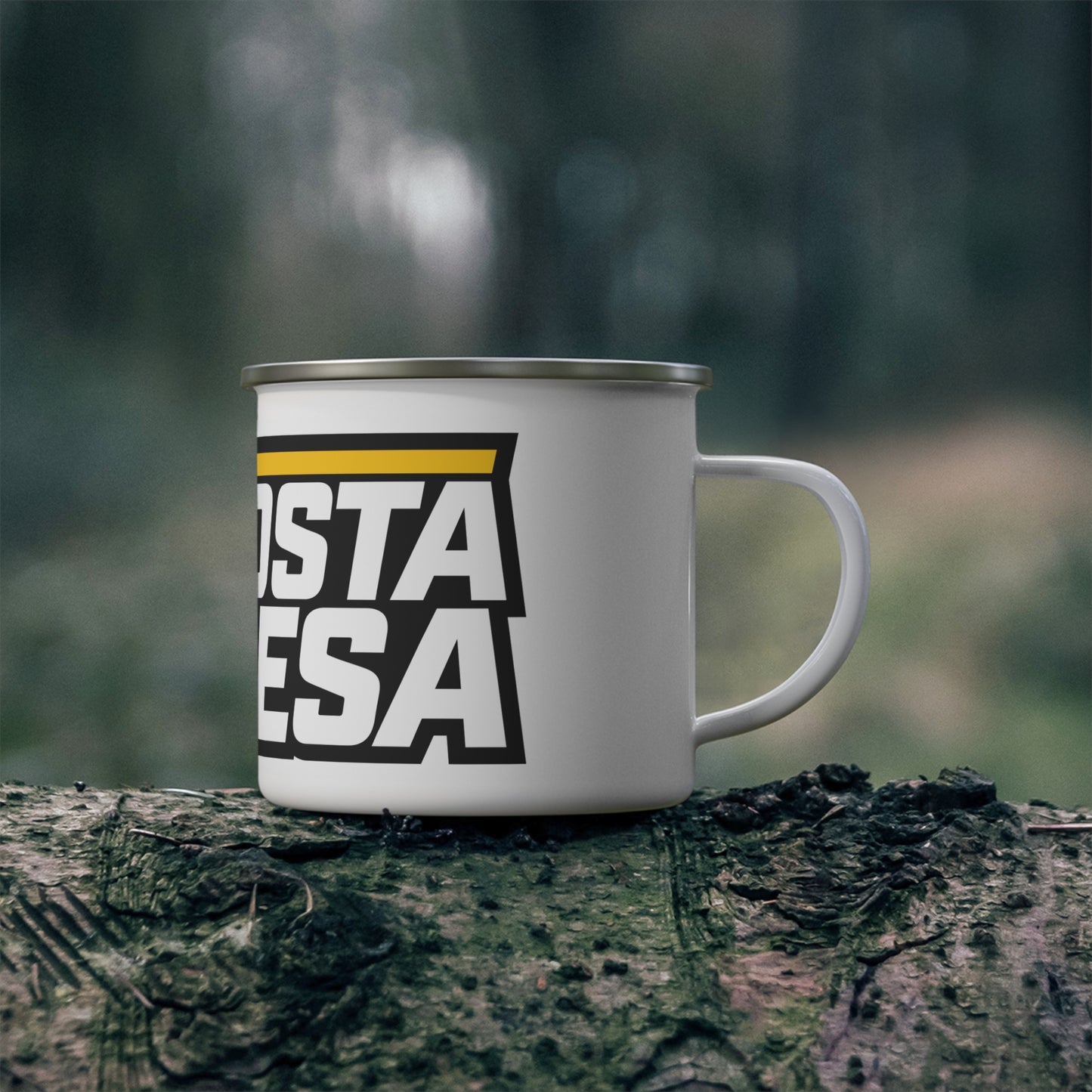 CrossFit Costa Mesa Enamel Camping Mug - Durable & Stylish Outdoor Drinkware