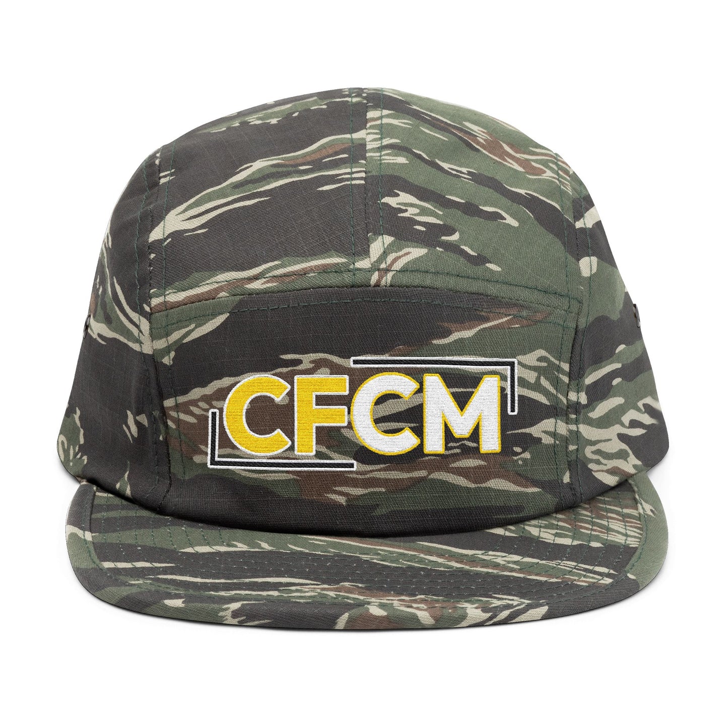 Stylish Embroidered 5 Panel Cap - CFCM Logo Hat for Casual Wear