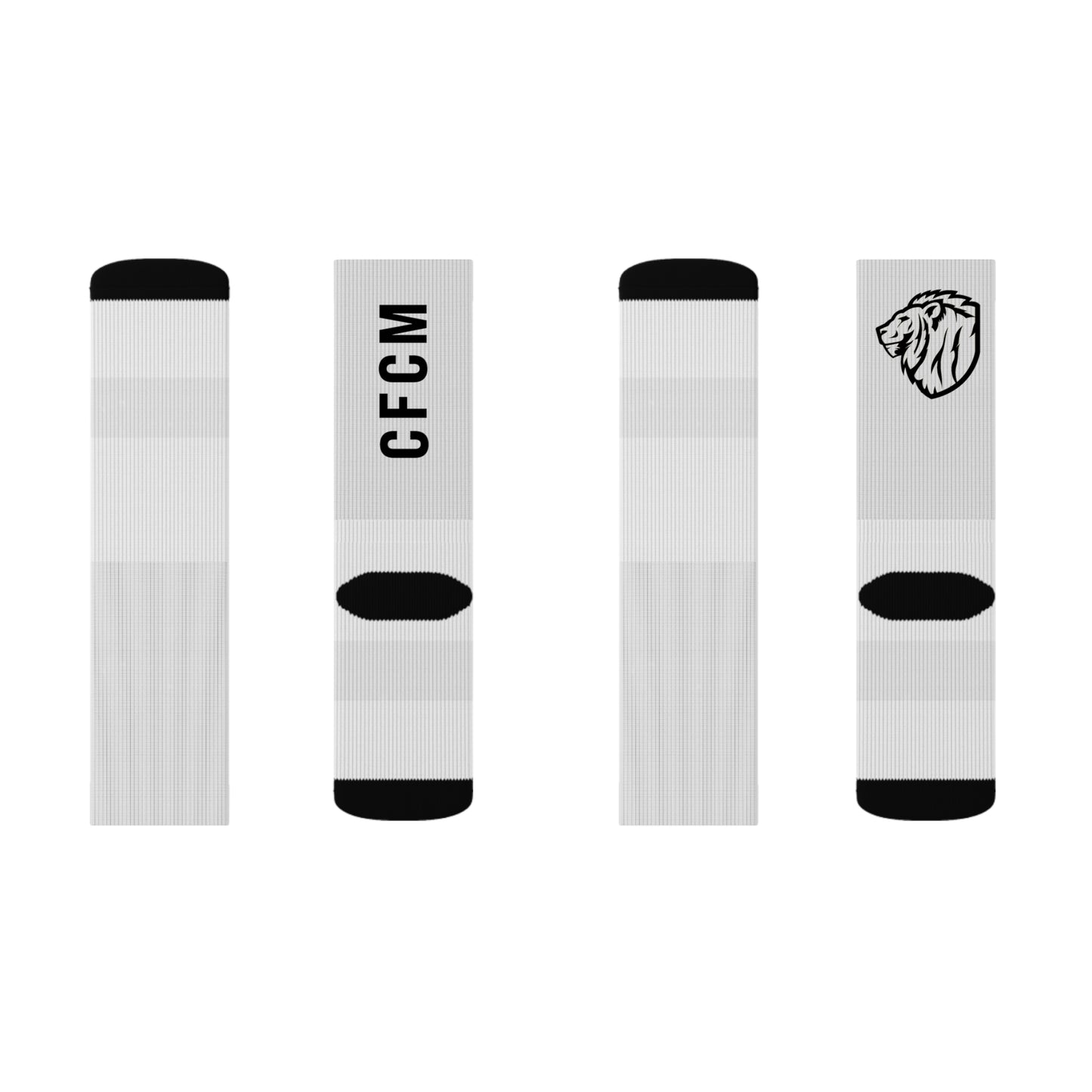 Personalized Sublimation Socks - Custom Design with Lions & Text